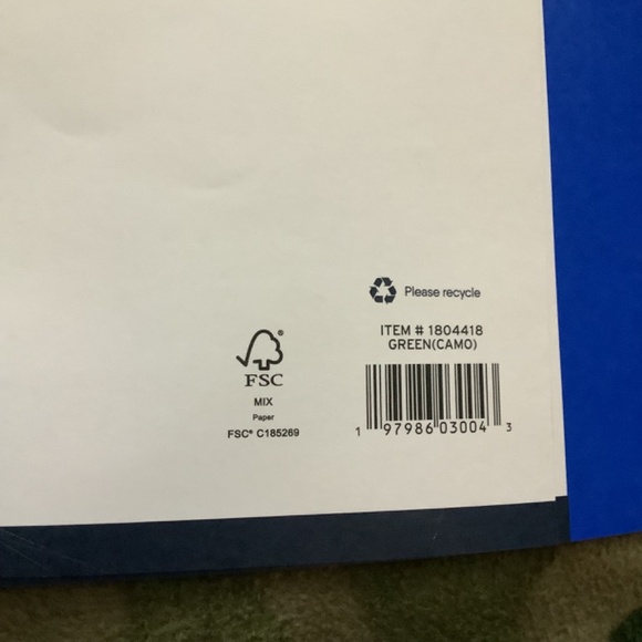 Lands End 3 pc youth set robe, PJ top & PJ bottom Green Camouflage Size L(14/16) - Picture 8 of 16